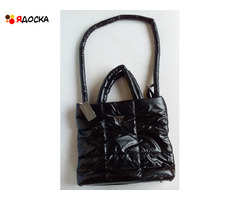 сумка хозяйственная чёрная из плащёвки "болонья" - 1
