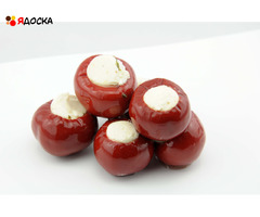 Македонские красные консервированные перчики черри фаршированные сыром - 1,8 чистого веса продукта - 1