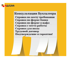 Виза/Справка 2 ндфл/Справка из банка/Консультация Санкт-Петербург