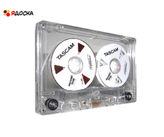 Аудиокассета "TASCAM" с логотипом "Novodel Shop"