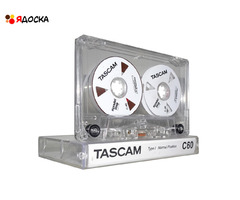 Аудиокассета "TASCAM" с логотипом "Novodel Shop"