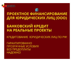 Проектное финансирование для Юридических лиц по РФ!