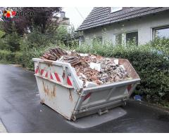 Вывоз мусора, хлама контейнером 8-20 кубов