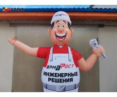 Строитель надувная фигура. - 7