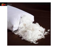 Пух перо, полупух, шлейс, перо-пуховые смеси.