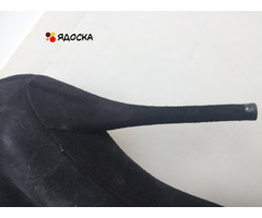 Сапоги чулки новые casadei италия 39 размер черные замша внутри кожа стрейтч платформа 1 см каблук ш - 7