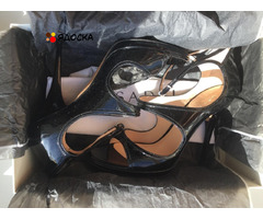 Босоножки туфли casadei италия 39 размер черные лак кожа платформа 1 см каблук шпилька 11 см одевали - 4