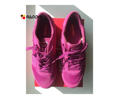 Кроссовки кеды новые lacoste 39 размер замша текстиль цвет розовый фукси подошва легкая обувь женска - 2