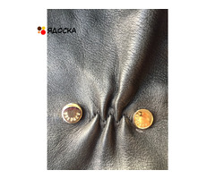 Перчатки новые versace италия кожа черные мех лиса песец двойной размер 7 7,5 44 46 s m - 9
