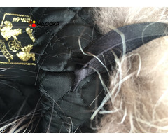 Шапка женская новая мех чернобурка хвост меховая разное 44 46 м регулируется внутри лента производст - 6