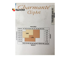 Колготки новые charmante италия 42 44 46 s м 40 den графит с рисунком цветы сбоку плотные по - 13