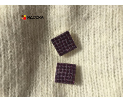 Серьги пусеты бижутерия стразы сваровски swarovski сиреневый фиолетовый кристаллы камни украшение мо - 9