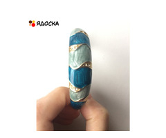 Браслет на руку стразы сваровски swarovski кристаллы голубой синий бижутерия украшения на руку аксес - 4
