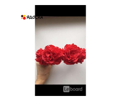 Ободок на волосы в стиле dolce&gabbana красный цветы розы украшение бижутерия аксессуары - 7