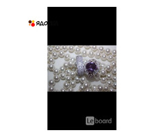 Кольцо новое серебро 19 размер камень аметист фиолетовый сиреневый камни сваровски swarovski кристал