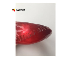 Браслет новый miss sixty красный прозрачный пластик широкий круглый бижутерия вишневый размер средни - 4