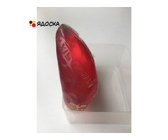 Браслет новый miss sixty красный прозрачный пластик широкий круглый бижутерия вишневый размер средни - 5