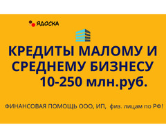 Кредиты малому и среднему бизнесу по РФ! Финансовая помощь ООО, ИП, физ. лицам по всей России!